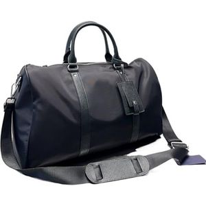 Reistas Klassieke Heren Reistas Handtas Unisex Nylon Duffel Bag Hoge Capaciteit Tote Bag Overhead Bag Weekender Bag, Zwart, Eén maat