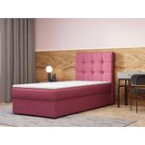 mb-moebel Continentaal bed, boxspringbed, bed met bedkast, Bonell-matras en topper, tweepersoonsbed - boxspringbed 05 (roze - Hugo 15, 90 x 200 cm)