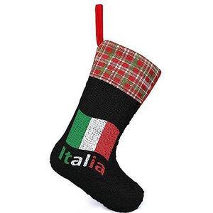 Italië Italië Italiaanse Vlag Magische Kerst Kousen Pailletten Kleur Veranderende Opknoping Decor voor Gift Kerstdag Xmas Boom Open haard