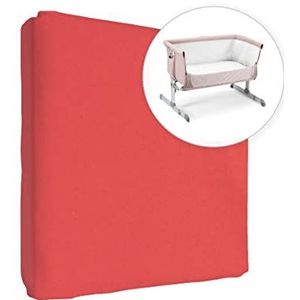 Jersey hoeslaken van 100% katoen voor 90 x 55 cm babybedje wiegmatras (rood)