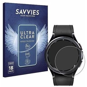 Savvies 18x Schermbeschermer voor Samsung Galaxy Watch 6 Classic (43 mm) Screen Protector Ultra Transparant