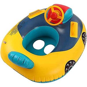 Baby Zwemring Zwemband Baby Zwembad met Stuurwiel, Opblaasbare Boot Baby Zwembad Zitje, Drijvende Zwemring voor Baby Zwembad Float Baby Zwembad Zitje voor 1 tot 5 Jaar Kinderen
