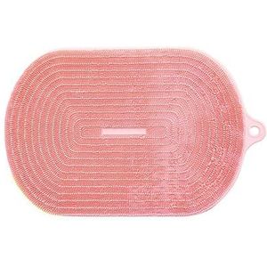 douchen, voeten wassen Roze siliconen douchemat met zuignappen for voet- en rugexfoliatie en massage