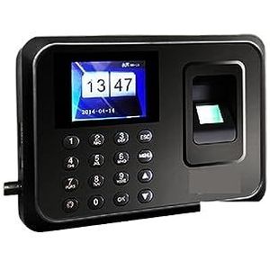 Inklokken in Machine, USB Drive Flash Biometrische Vingerafdruk Prikklok Recorder Aanwezigheid Werknemer Machine Ponskaart ID-lezersysteem Kantoorponsklok(Size:A)