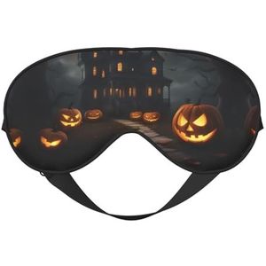 Halloween Horror Print Functionaliteit Oogmasker Slaap Lichtgewicht Reizen Yoga Camping Buiten Ontspanning