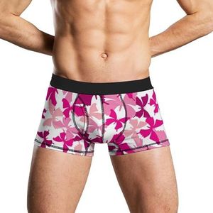 Roze vlinder kanker over heren ondergoed ademende boxer slip zachte onderbroek 2XL