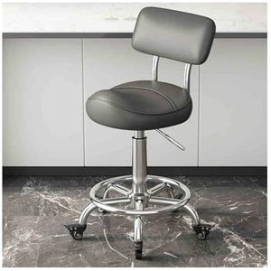Zadelkruk Met Rem, Rolbaar, Draaibaar En In Hoogte Verstelbaar Met Wielen, Ergonomische Draaibare Zadelkruk For Salon, Spa, Tatoeage(G)