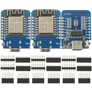 EPLZON 3 stuks ESP8266 Mini ontwikkelingsboard ESP8266-12F gebaseerd Wireless NodeMcu Lua WiFi module Type-C stekker compatibel met Arduino