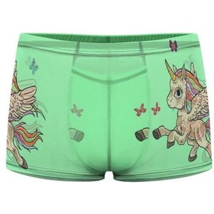 Leuke Eenhoorn Heren Boxer Slips Sexy Shorts Mesh Boxers Ondergoed Ademend Onderbroek Thong