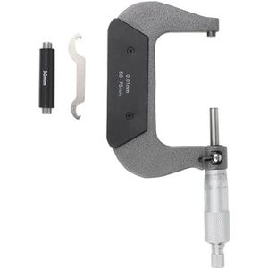 Micrometer, Buitendraadmicrometer 50-75 mm Precisie 0,01 mm gauge Mechanische micrometer Spiraalmicrometer, Kaliberhulpmiddel meten