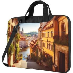 Scenic Zomer Oude Stad Laptop Tas Shockproof Laptop Sleeve Case Computer Schoudertas 13 14 15.6 inch