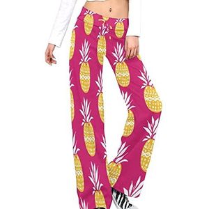 Golden Ananas Yoga Broek Voor Vrouwen Casual Broek Lounge Broek Trainingspak met Trekkoord L