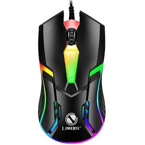 Bedrade Backlit USB Muis Notebook Office Optische Computer Mechanische muisLED Licht Lichtgevende Concurrerende Gaming Muis (zwart)