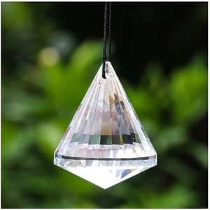 Tuin Suncatchers 5 stuks facet prisma hanger zon vanger diamant bal kristal deel tuin opknoping woondecoratie handgemaakte hanger kettingen (kleur: 50 mm kristal)