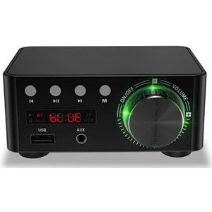 50 W x 2 Stereo Digitale Audio Versterker Krachtige Board met Memory Card Speler voor Huishoudelijke en Auto Gebruik Zwart