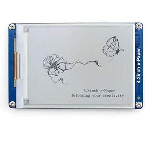 Waveshare 4.3inch e-Paper 800x600 Resolution Serial Interface Electronic Paper Display Panel Module Kit with Embedded Font Libraries Display Geometric Graphics/Texts/Images