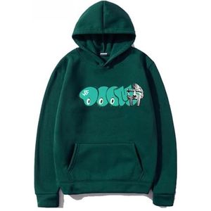 Lente En Herfst Rapper MF Doom Zwart Hoodie Voor Mannen En Vrouwen Unisex Pullover Tracksuit Harajuku Streetwear Sweatshirt (Color : 7, Size : M)