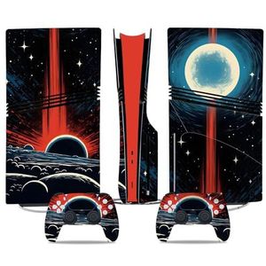 Anti Kras Voor PS5 PRO Skin Digital Edition Console En Controller Vinyl Cover Skins Wraps Krasbestendig, Compatibel Met Voor PS5 Digital Edition Pro 87880 Geen Schuimvorming