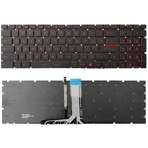 Vervangend toetsenbord voor laptop voor MSI GL65 MS-16JB/16P5/16H8/16k2/16U7/16K4 7RFX GL63M(Red with Backlit)