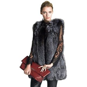 LvRao - Faux Fur Gilet - Grijs - Mouwloze Jas - Winter Warm