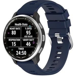 GIOPUEY Band compatibel met Garmin D2 Air X10 43 mm, zachte siliconen horlogeband, vervanging van het bandje [slijtvast] [ademend] - nachtblauw