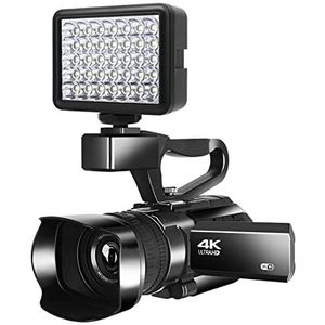 Vlogcamera, 4K Digital Vlog Camera Camcorder Vlogging Camera For Webcam 4 8MP WIFI 30X Digital Zoom Vlogging Camera With 3.0inch Touch Screen Recorder Camera(128GB SD Card,RX100-Fill Light)