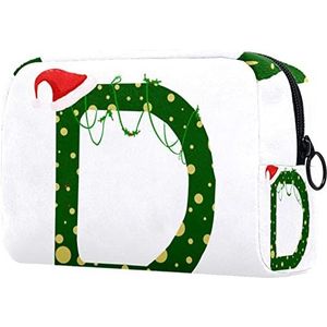 Make-up tas,draagbare cosmetische tas,kerst brieven,Travel Makeup Case Organizer voor vrouwen met handvat
