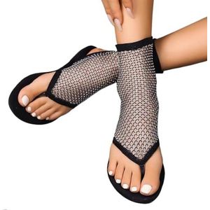 Damessandalen, Uitgesneden Sandalen, Casual Walking Wedges, Vrouwen Flat Sandalen, Mesh Clip Toe Sandalen (Color : Black, Size : 41)