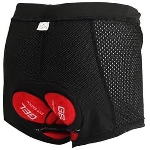 WANGZEYU Fietsshorts voor heren, wielersportshorts van ademend mesh, ondergoed, 5D gelpad, schokbestendig, racefietsonderbroek voor mountainbikes, zomerondergoed voor heren, MTB-shorts voor heren,