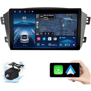 Android 14.0 2 Din Autoradio 9"" Touchscreen Auto Stereo voor Geely GX7 2011-2019 met Draadloze Carplay Android Auto GPS navigatie AHD Omgekeerd beeld Stuurwielbediening(P6(8G+128G))