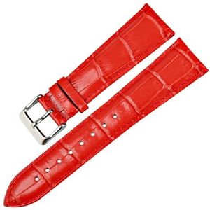 Nieuwe Horloge-accessoires 12 Mm-22 Mm Horlogebanden Dames Blauwe Lederen Horlogeband Polsband Compatibel Met Citizen Horlogeband (Color : Red, Size : 17mm)