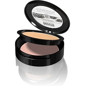 lavera 2-in-1 compacte foundation make-up, honey huidskleur, ideale dekking, natuurlijke en innovatieve make-up, veganistisch, biologische plantaardige werkzame stoffen, natuurlijke cosmetica, teint cosmetica, 1 stuk (1 x 10 g)