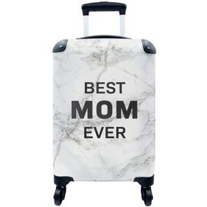 MuchoWow® Koffer - Best mom ever - Spreuken - Mama - Quotes - Past binnen 55x40x20 cm en 55x35x25 cm - Handbagage - Trolley - Fotokoffer - Cabin Size - Print