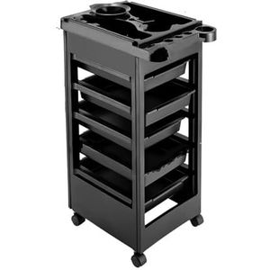 keukenwagen Schoonheidssalon-trolleywagen met wielen, salonrolwagen voor stylist met 5 verwijderbare laden voor kapper Opbergwagen