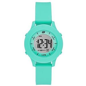 Skechers - Rosencrans Digitaal quartz horloge met groene siliconen band voor dames SR6221