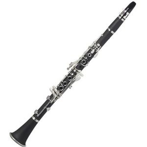 Klarinet Set 17 toetsen Eb platte klarinet kunststof zwart lichaam vernikkelde toetsen houtblazersinstrument met onderdelen