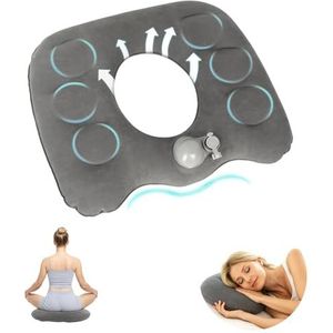 Zyluniy Aambeien zitkussen, opblaasbaar, donutkussen, zitring, stuitbeenkussen, orthopedisch zitkussen voor bureaustoel, auto, rolstoel, Coccyx, ischias-rugpijn