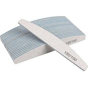 Een nagelsnijder 50 stuks dubbelzijdige nagelvijlbuffer met 80-240 korrel afwasbaar schuurpapier for manicure(150-150 Grit)