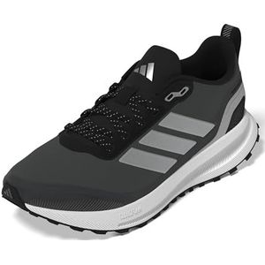 adidas Run Falcon 5 Trail Damessneakers, Zwart Zilver Metallic Carbon, 38 EU