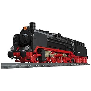 FOTOX Technik Trein met rails, Technik City stoomlocomotief model bouwstenen set, 1173 klembouwstenen, trein, spoorweg model compatibel met Lego Technic, (H08E5415O917C)
