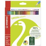 Milieuvriendelijk kleurpotlood - STABILO GREENcolors - 24 stuks - met 24 verschillende kleuren