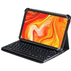 Navitech Folding Lederen Folio Case & Stand met Bluetooth Keyboard Compatibel met Fusion5 F202_8G 10.1-inch tablet