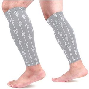 EZIOLY Tribal Arrow Sport Kalf Compressie Mouwen Been Compressie Sokken Kalf Guard voor hardlopen, Fietsen, Moederschap, Reizen, Verpleegkundigen