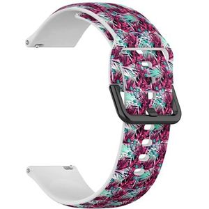 RYANUKA Compatibel met Ticwatch GTH 2 / Pro 3 / Pro 2020 / Pro S/GTX (Cool Nice Purple Pink Retro) 22 mm zachte siliconen sportband armband band, Siliconen, Geen edelsteen