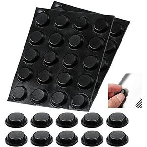 50 stuks siliconen voeten bumpers pads, zwarte ronde zelfklevende voeten pad voor glazen tafel, luidsprekers, elektronica, meubels, kast