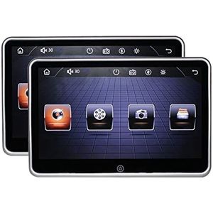 Draagbare dvd-speler voor videospelers op hoofdsteunen in auto's Auto Hoofdsteun Monitor HD LCD Touch Screen MP5 Auto Video Speler Multimedia Achterbank Display FM IR USB TF Link met HD-roterend scher