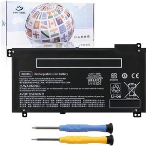 ANTIEE RU03XL 708462-001 Laptop Batterie pour Hp Probook X360 11 G3 G4 G5 G6 Series Notebook HSTNN-IB8P HSTNN-LB8K L12717-1C1 HSTNN-UB7P L12791-855 L12717-541 L12717-171 L12717-421 11.4V 48Wh