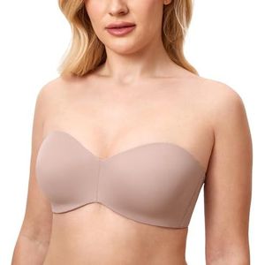 DELIMIRA Strapless-bh Voor Dames Zonder Beugel Minimizer Met Beugel Plus Ondersteuning Voor Maten Zeemist 80E