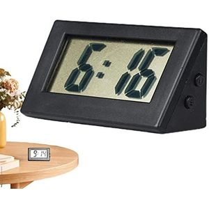 Kleine Digitale Klok No Tick Elektrisch Alarm Bureauklok LCD Kleine Digitale Klok Op Batterijen Desktop Klein Elektronisch Horloge Met Knoopbatterij Voor Kantoortafel