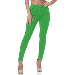 Gloop Dames Stretch Jeans Jeans Broek Skinny Fit Jegging SkinnyJeans Stretch Broek Push Up Hoge Taille Jeans, groen, XL